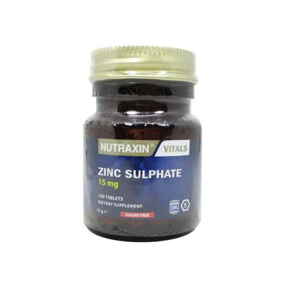 Nutraxin Zinc Sulphate 100 Tablets - Essential Mineral Support | 100 Tablets