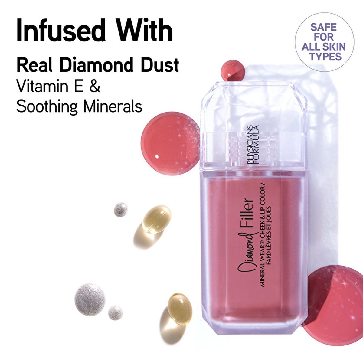 Physicians Formula Diamond Filler Allõk Blush - Radiant Shimmer for Cheeks &amp; Lips - Desert Dust Glow