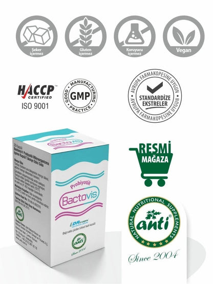 Bactovis Probiotic Supplement - 4 Strains, 10 Billion CFU, Vegan &amp; Vegetarian Friendly - Supports Digestive Health &amp; Immune System