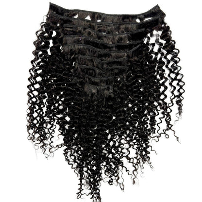Kinky Curly Clip-In 100% Human Hair Extensions