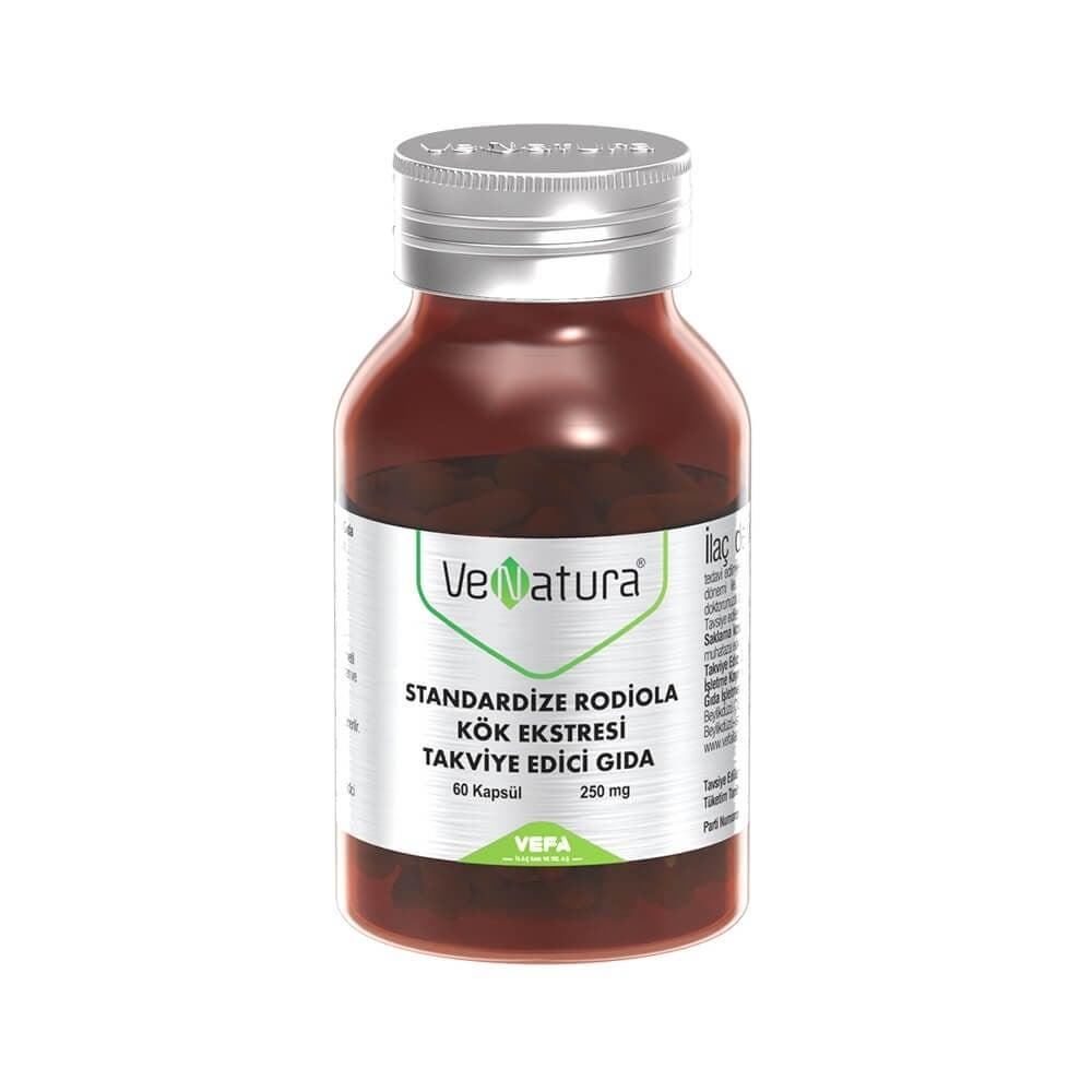 VeNatura Rhodiola Root Extract Supplement - 60 Capsules, Standardized Adaptogenic Herb for Stress Relief &amp; Mental Clarity