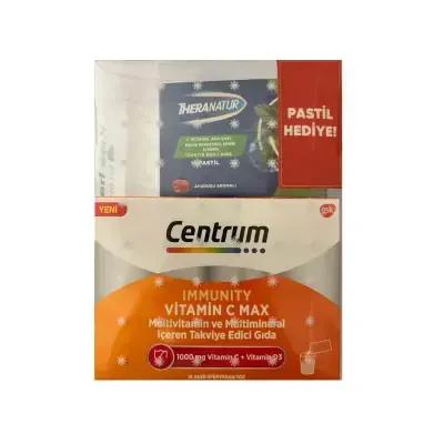 Centrum Immunity Cmax: Vitamin C + Raspberry Lozenges - Boost Immune Support &amp; Cold/Flu Relief - 14 Sachets &amp; 16 Lozenges