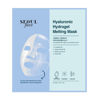 Dermal Korea Hyaluronic Hydrogel Face Mask - Intense Hydration &amp; Nourishment for Dry Skin