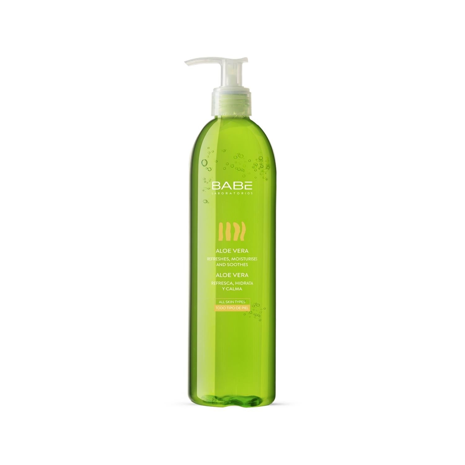 Babe Aloe Vera Gel 395ml -  Natural Soothing &amp; Moisturizing Relief for Sunburn &amp; Irritated Skin