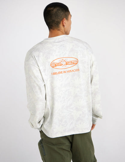 I Believe in Miracles Camo LS Heavyweight Tee