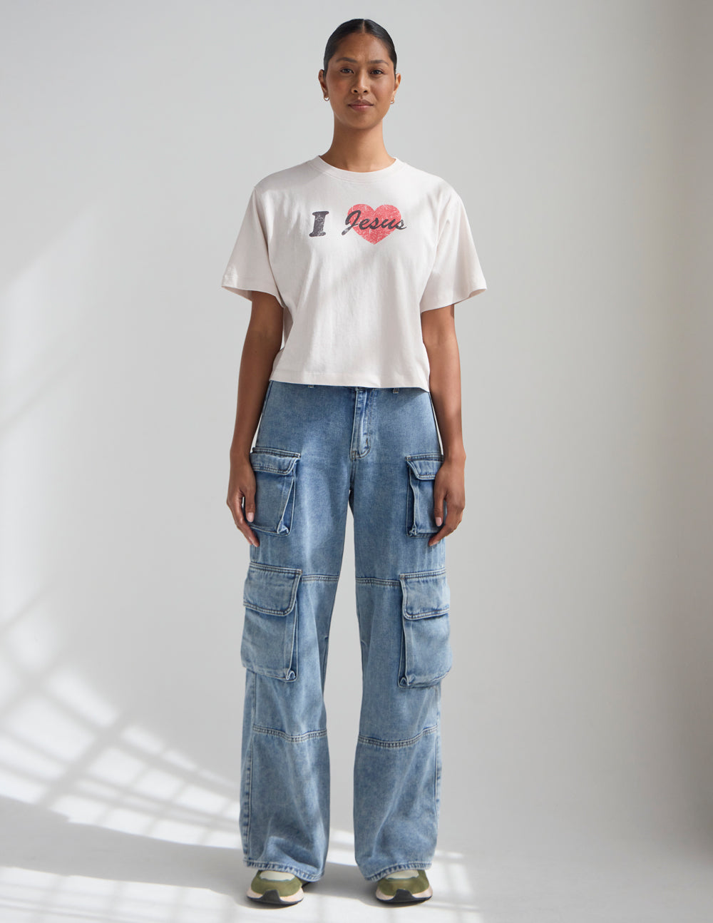 I Love Jesus Cropped Women&
