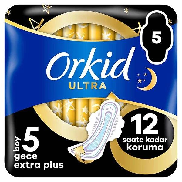 Orkid Ultra Extra Plus Night Pads: Maximum Leak &amp; Period Protection, Dermatologically Tested Feminine Hygiene, 5-Count
