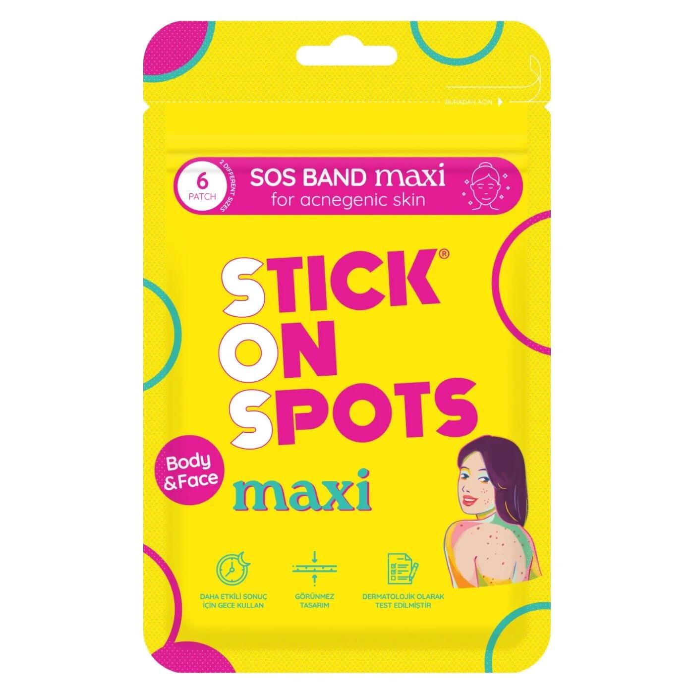 Stick On Spots SOS Band Maxi Face &amp; Body Patches 6 Count