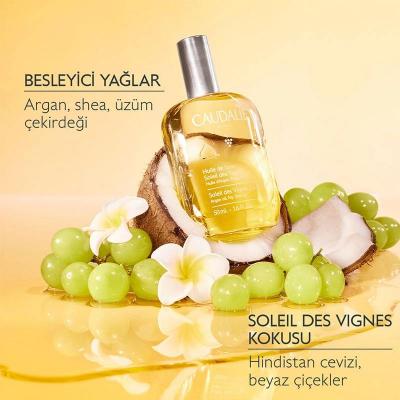 Caudalie Soleil des Vignes Body Oil: Vegan &amp; Non-Greasy Formula for Radiant Skin, Infused with Argan, Shea &amp; Grape Seed Oils - 1.69 fl oz