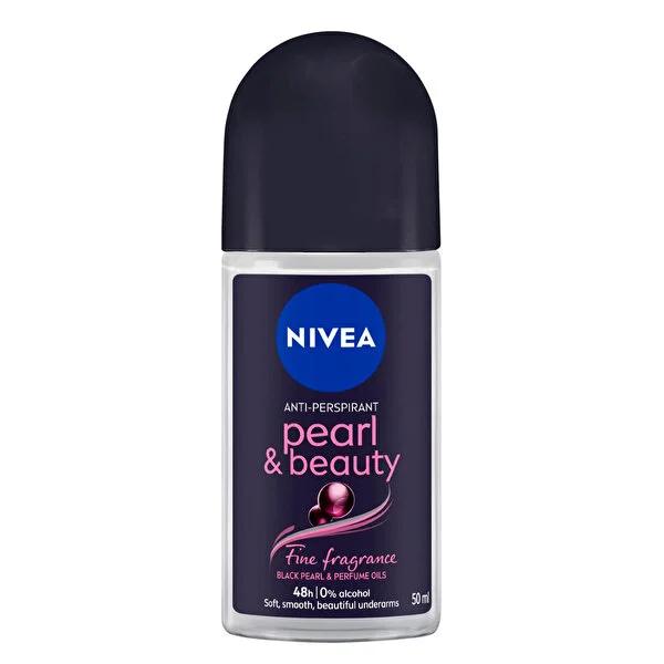 Nivea Pearl &amp; Beauty Roll-On Deodorant: 24-Hour Odor &amp; Sweat Protection for Smooth, Beautiful Underarms | Alcohol &amp; Dye-Free Formula