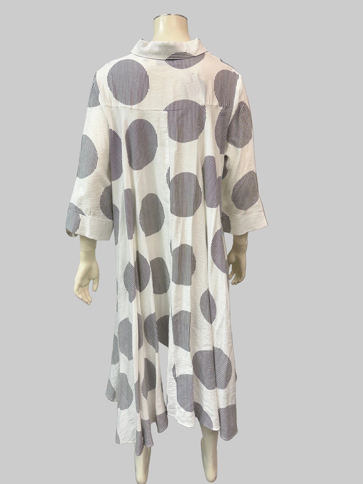 P Luca Milano Womens Geometric Print High-Low Button-Up Shirt, XL