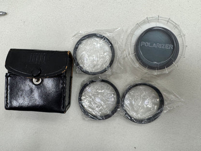 Minolta X-370 Film Camera + Lenses, Polarizer, Carry Case