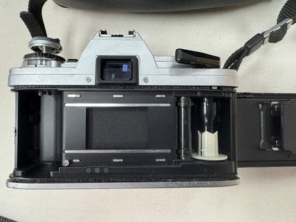 Minolta X-370 Film Camera + Lenses, Polarizer, Carry Case