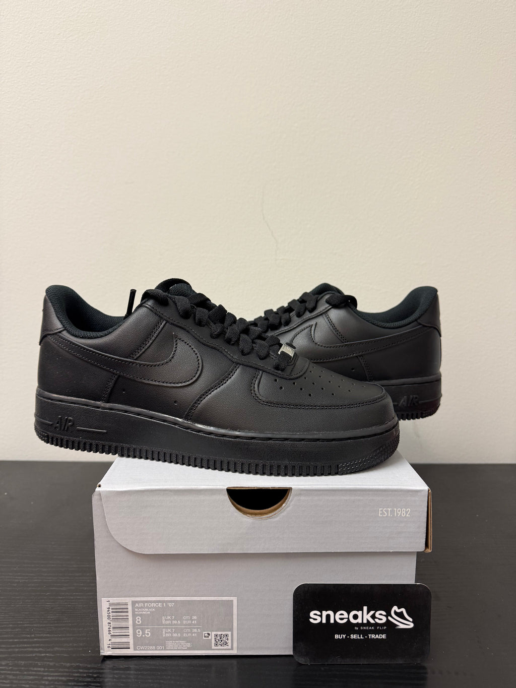 New Nike Air Force 1 Low '07 Black Men's Sneakers CW2288-001