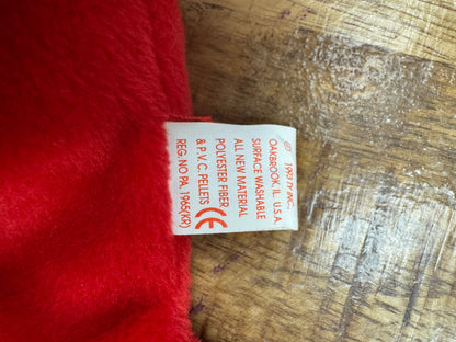 Rare Retired Pinchers the Lobster ty Beanie Baby with Tag Errors