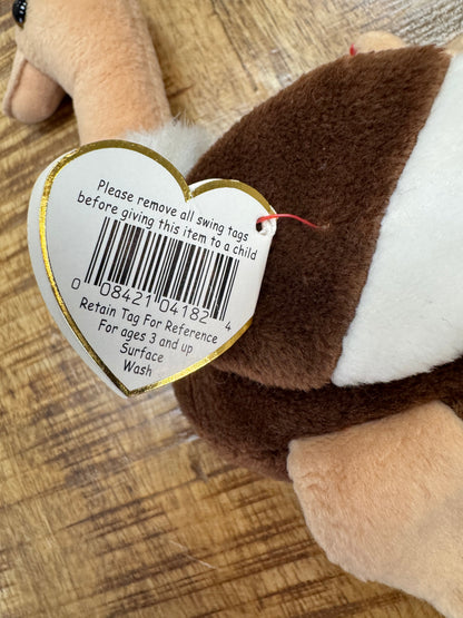 Stretch the Ostrich - TY Beanie Baby - With Errors - PVC Pellets