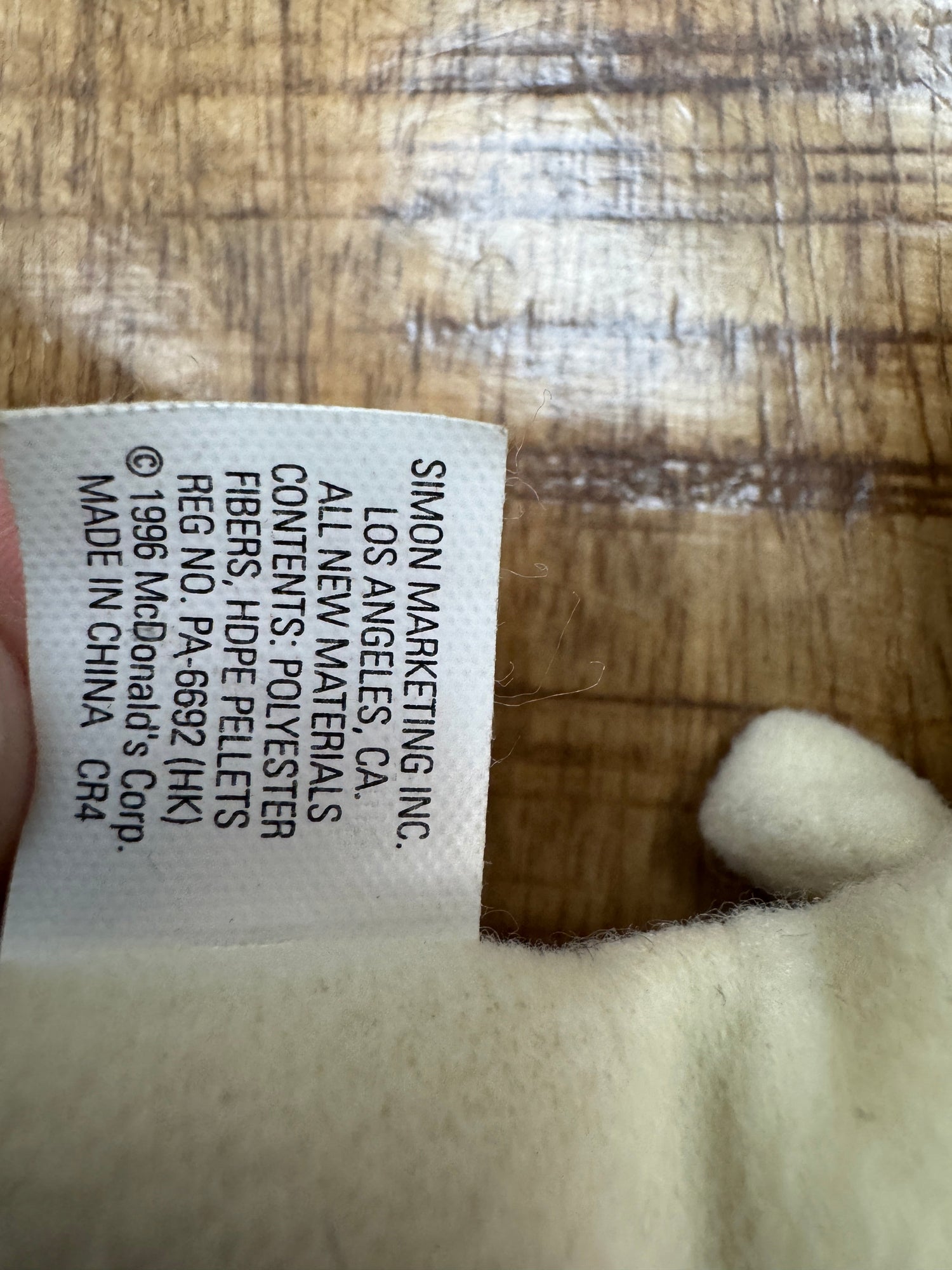 1993 Chops the Lamb McDonalds Ty Teenie Beanie Baby