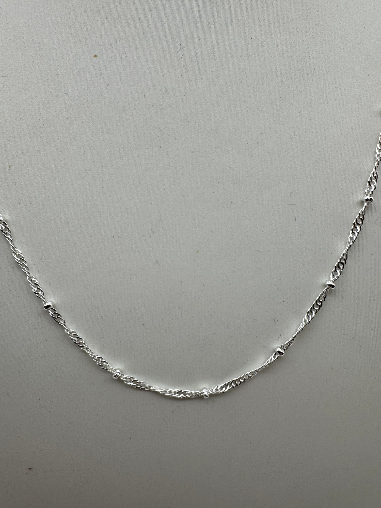 And Now This Silver Plated Box Link 18in Chain Necklace