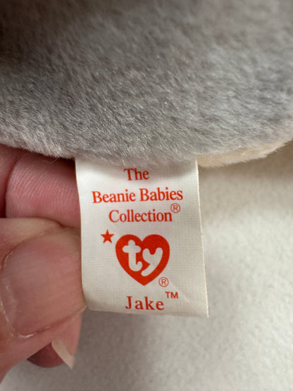 Ty Beanie Baby Jake The Mallard Drake Duck, 1997 1998  P.V.C. Pellets 14 Errors