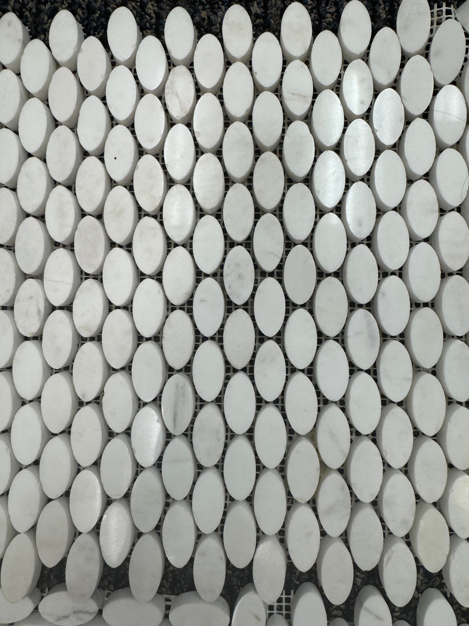 Lot of 3 sheets 12 in. x 12 in. Marble Mosaic Floor and Wall Tile