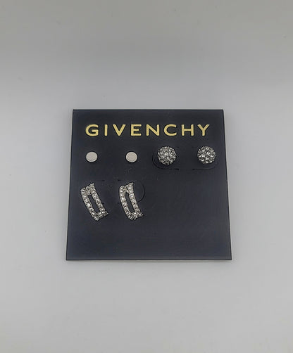 Givenchy 3-PC. Set Crystal &amp; Hoop Earrings – Rhodium