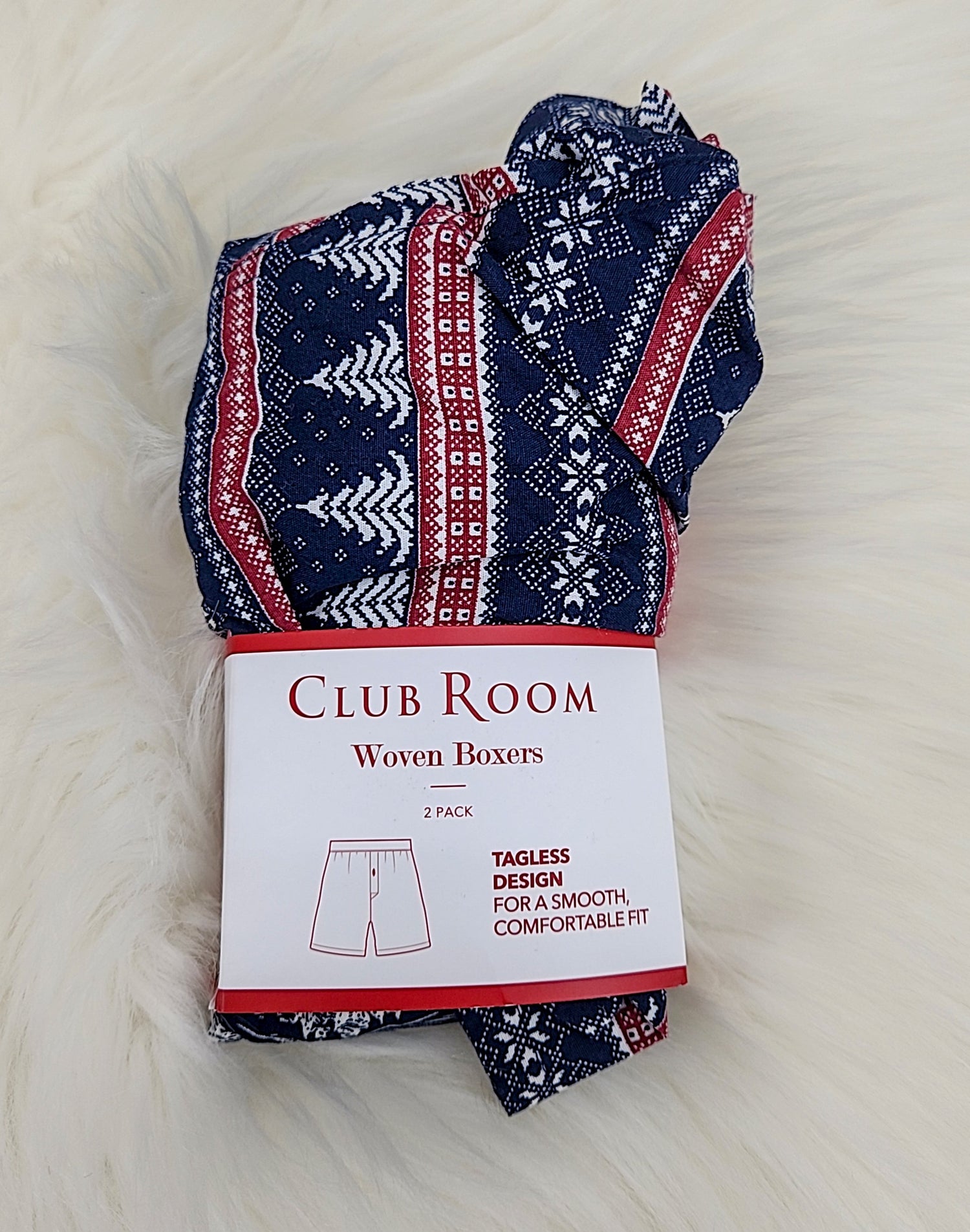 Club Room Mens 2-Pk. Holiday Printed Cotton Boxers