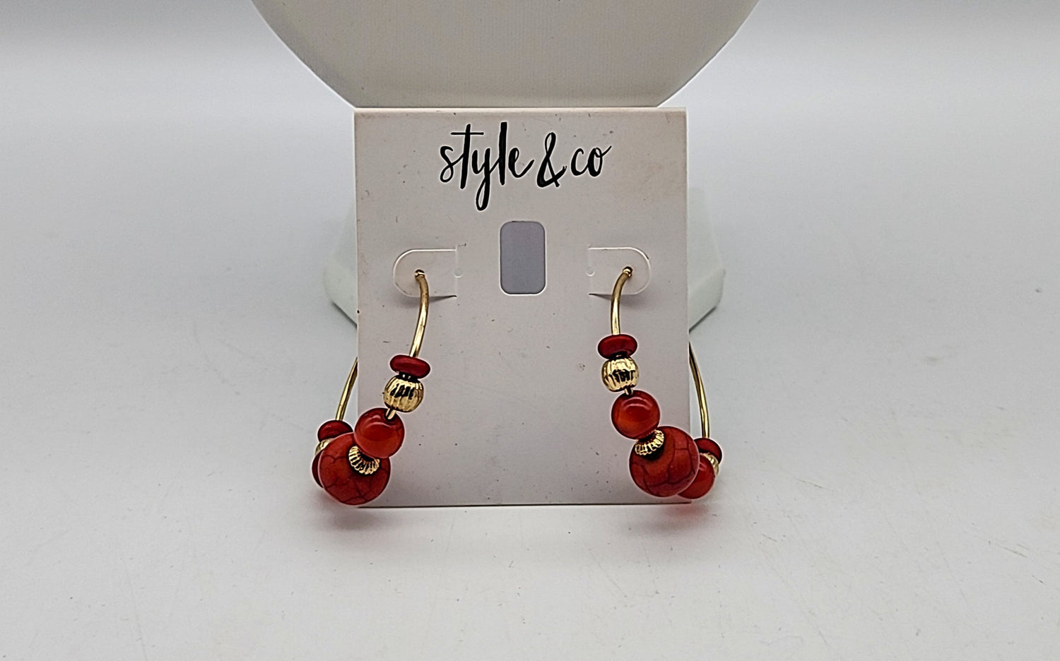 Style and Co. Beaded Hoop Earrings