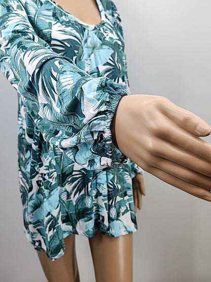 Style and Co Botanical-Print Top, Size XXL