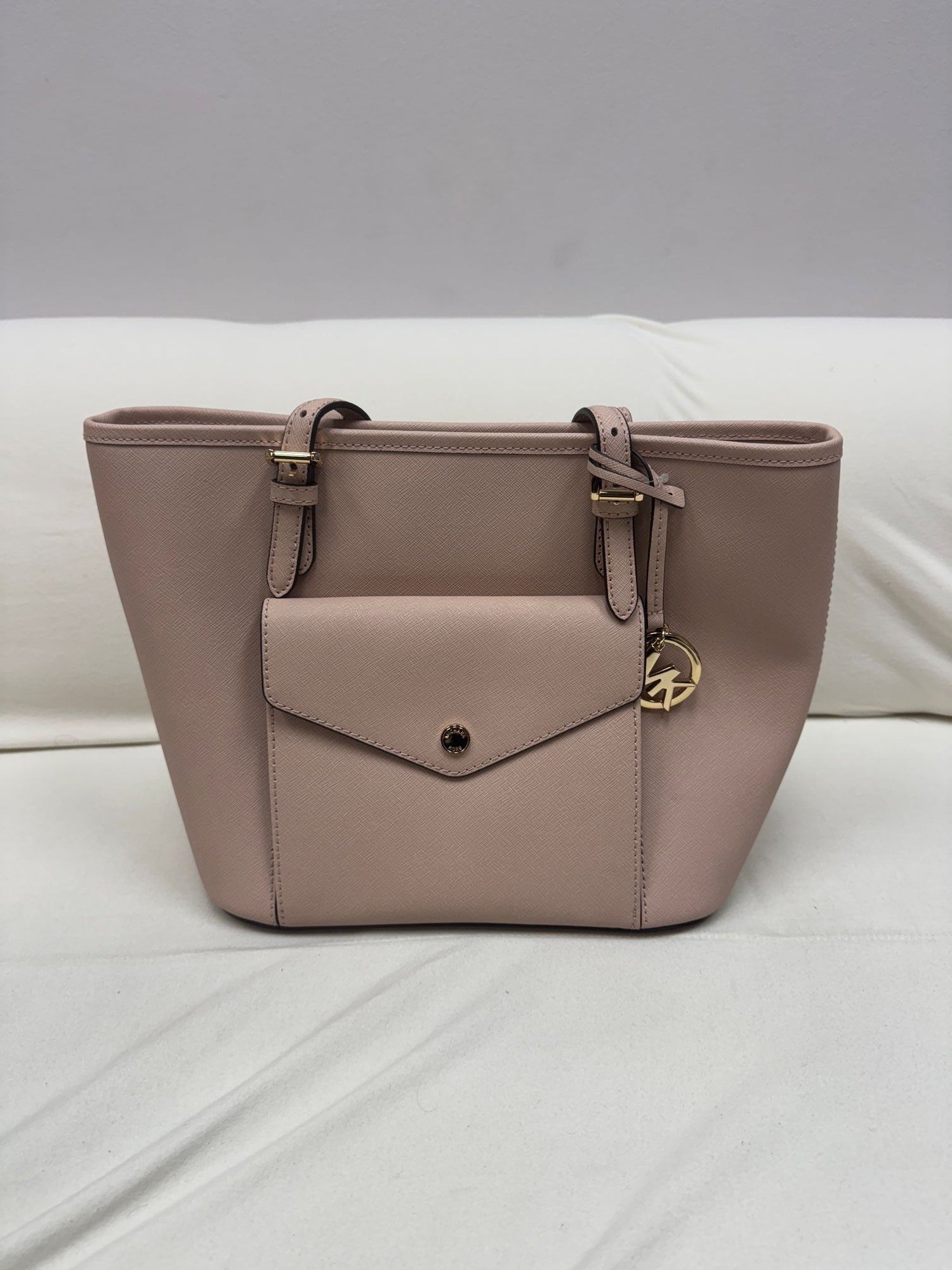 Michael Kors Jet Set Snap Pocket Leather Tote