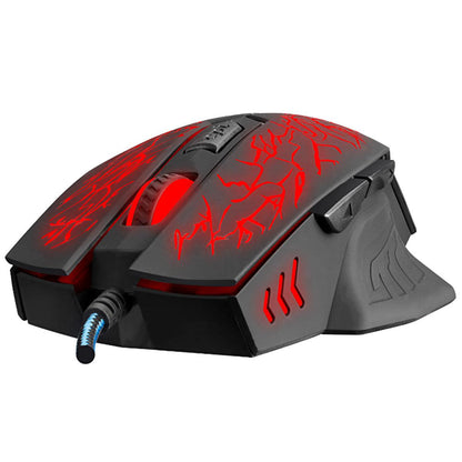 Everest SM-700 Wired Gaming Mouse - Customizable DPI, Optical Sensor, Black