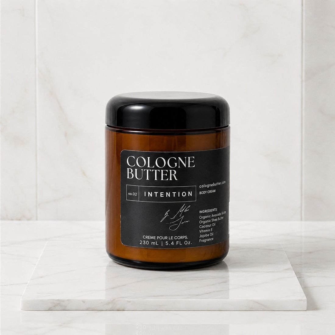 INTENTION – Luxury Fragrance Body Butter | Oud, Rose &amp; Vanilla Cologne Scent Moisturizing Skin Butter | Cologne Butter