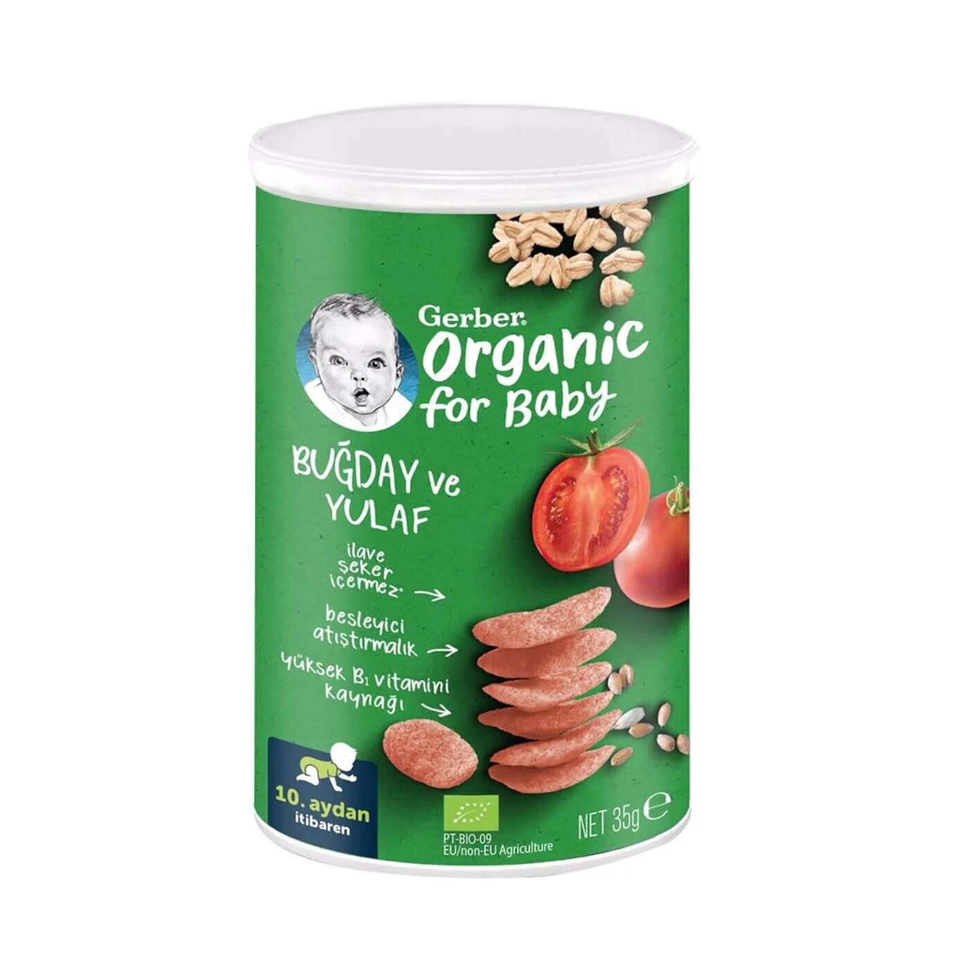 Gerber Organic Wheat &amp; Oat Crackers for Toddlers 35g