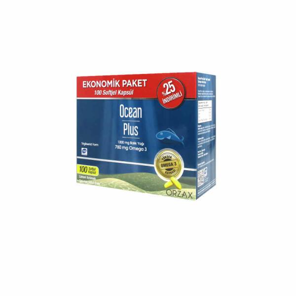Ocean Plus: Lemon Flavored Omega 3 Fish Oil - 780mg Total Omega-3, High EPA &amp; DHA, 100 Softgels