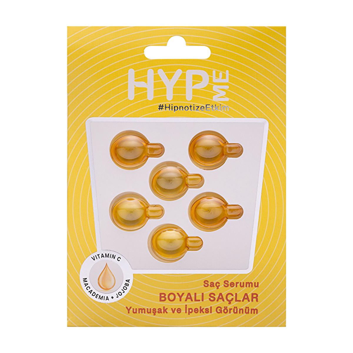 Hyp Me Hair Serum for Colored Hair - Nourishing Vitamin C &amp; Macademia Oil Treatment (6 Capsules)