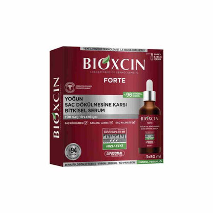Bioxcin Forte Hair Serum - Anti Hair Loss Treatment for Intense Hair Loss, 3x50ml