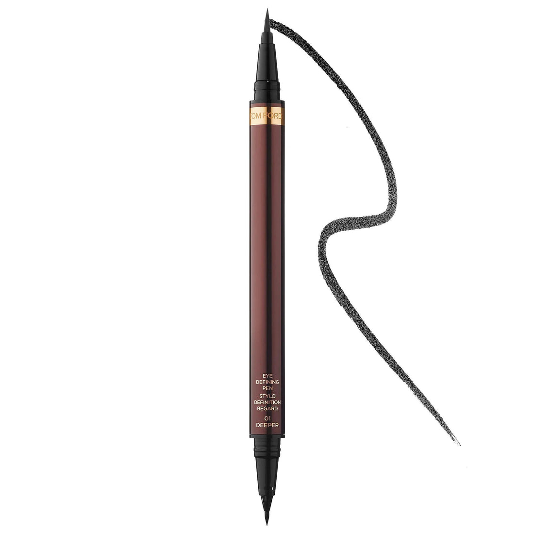 Eye Defining Pen: Dual-Ended Liquid Eyeliner - Create Bold &amp; Precise Lines with Blackest Black, Paraben &amp; Sulfate-Free Formula