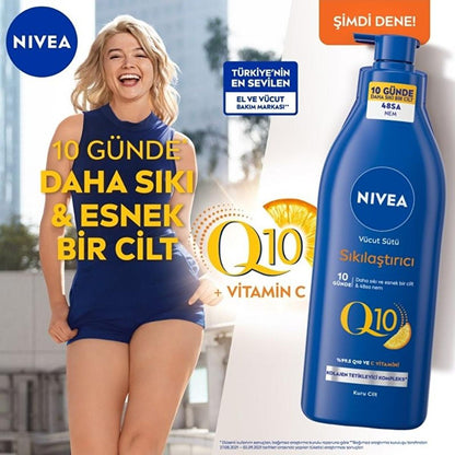 Nivea Q10 Firming Body Lotion - Intensive Moisturization &amp; Firming Benefits for All Skin Types