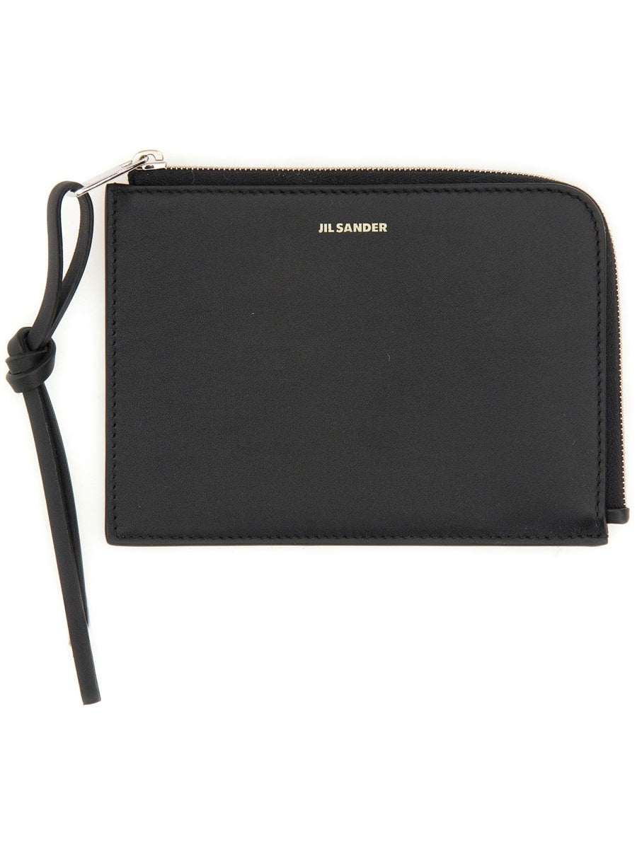 JIL SANDER Mini Leather Wallet with Logo