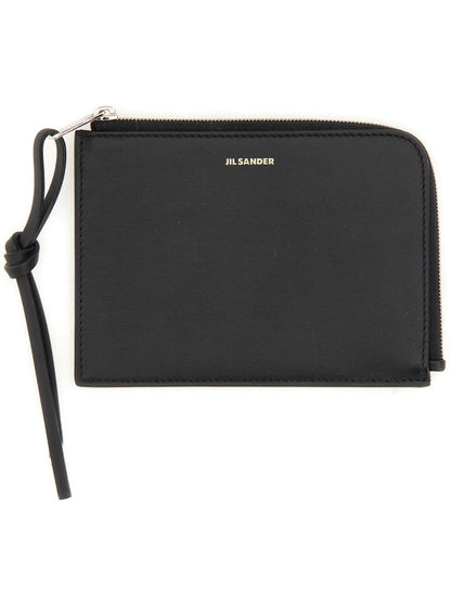 JIL SANDER Mini Leather Wallet with Logo