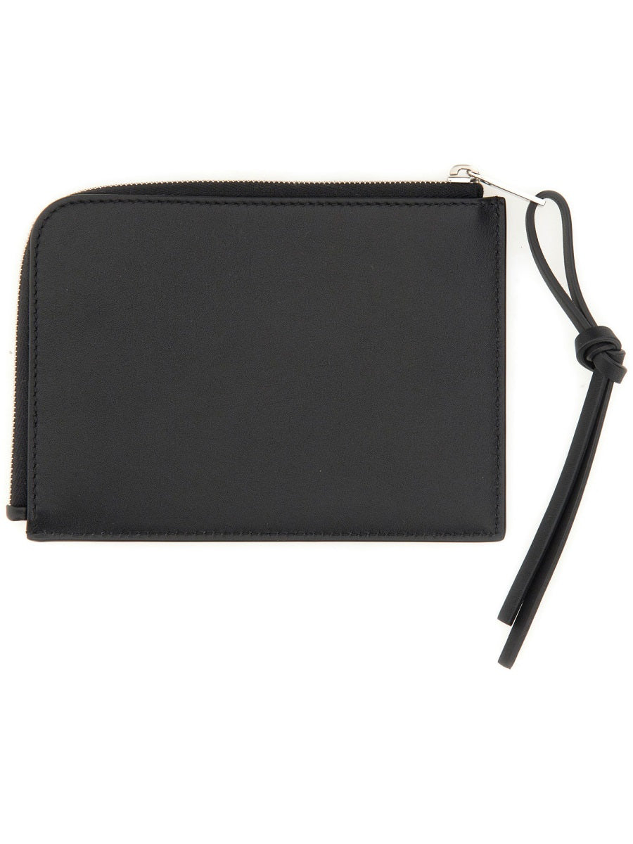 JIL SANDER Mini Leather Wallet with Logo