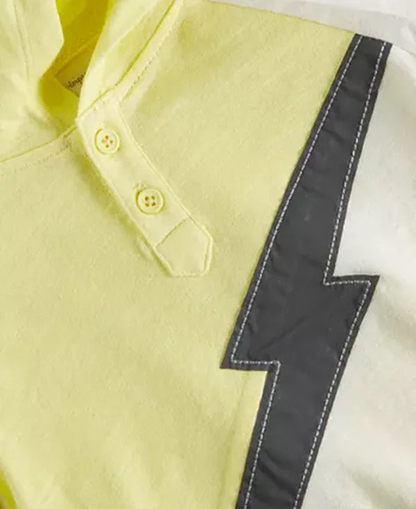 First Impressions Baby Boys Lightning Bolt Hooded Henley Shirt, 6/9 Months