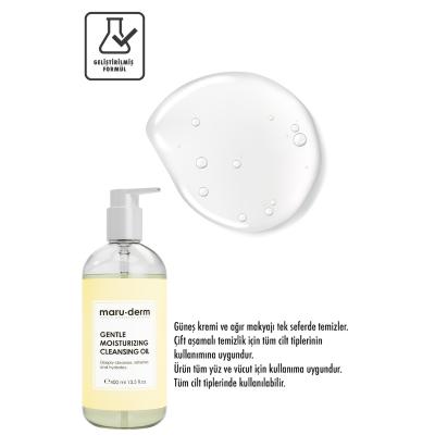 Maruderm Oil-Based Facial Cleanser - Gentle &amp; Deep Cleansing Makeup Remover for Face &amp; Body (400ml / 13.53 fl oz)