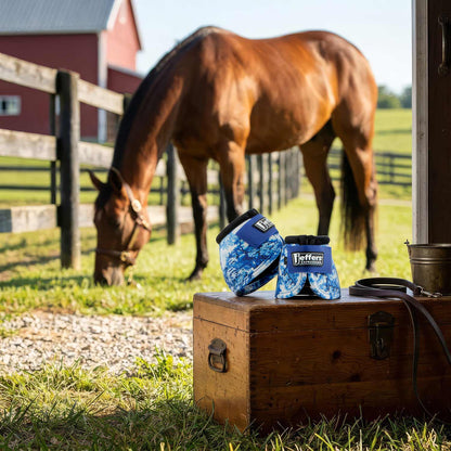Jeffers Expression No-Turn Bell Boots for Horses, Pair, Nylon
