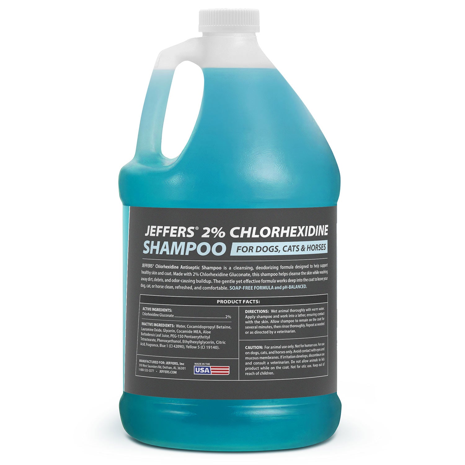 Jeffers Medicated 2% Chlorhexidine Shampoo for Dogs, Cats &amp; Horses