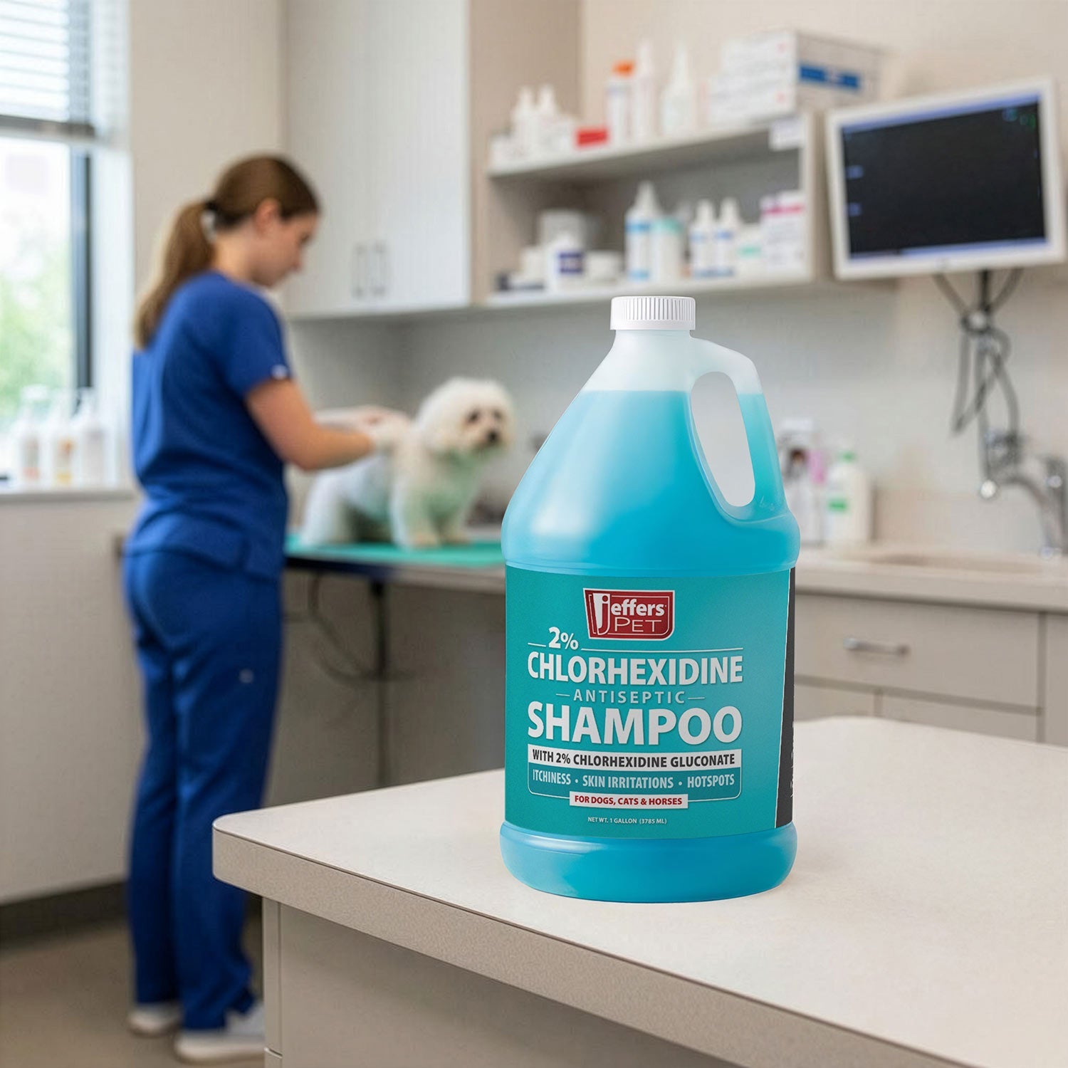 Jeffers Medicated 2% Chlorhexidine Shampoo for Dogs, Cats &amp; Horses