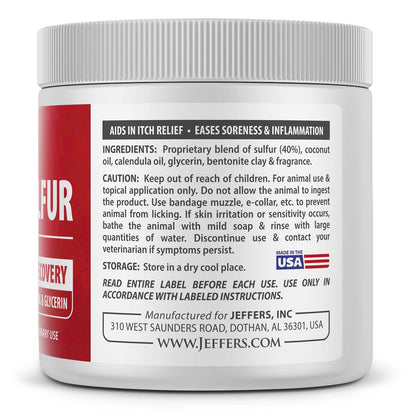 Jeffers Super-Sulfur Skin &amp; Wound Healing Paste for Pets, Horses, &amp; Livestock