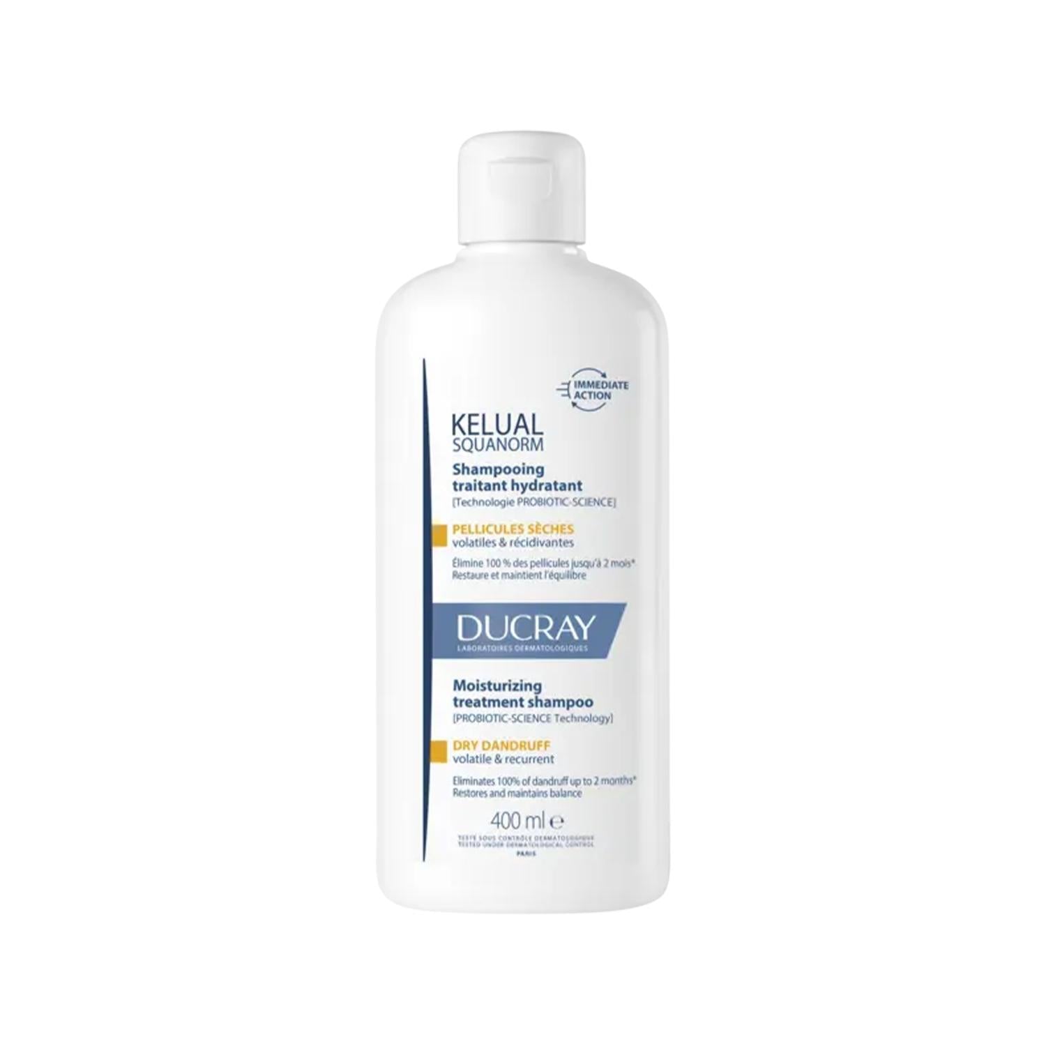 Ducray Kelual Squanorm Anti-Dandruff Shampoo for Dry Scalp - 400ml, Gentle &amp; Effective