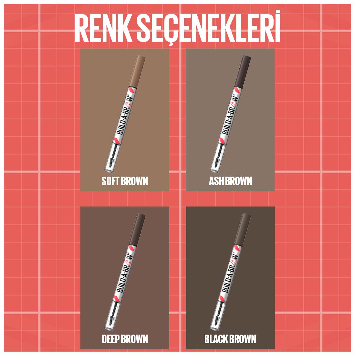 Maybelline New York Build a Brow 2-in-1 Eyebrow Pencil &amp; Gel - Long Lasting, Easy 2-Step Eyebrow Makeup Solution