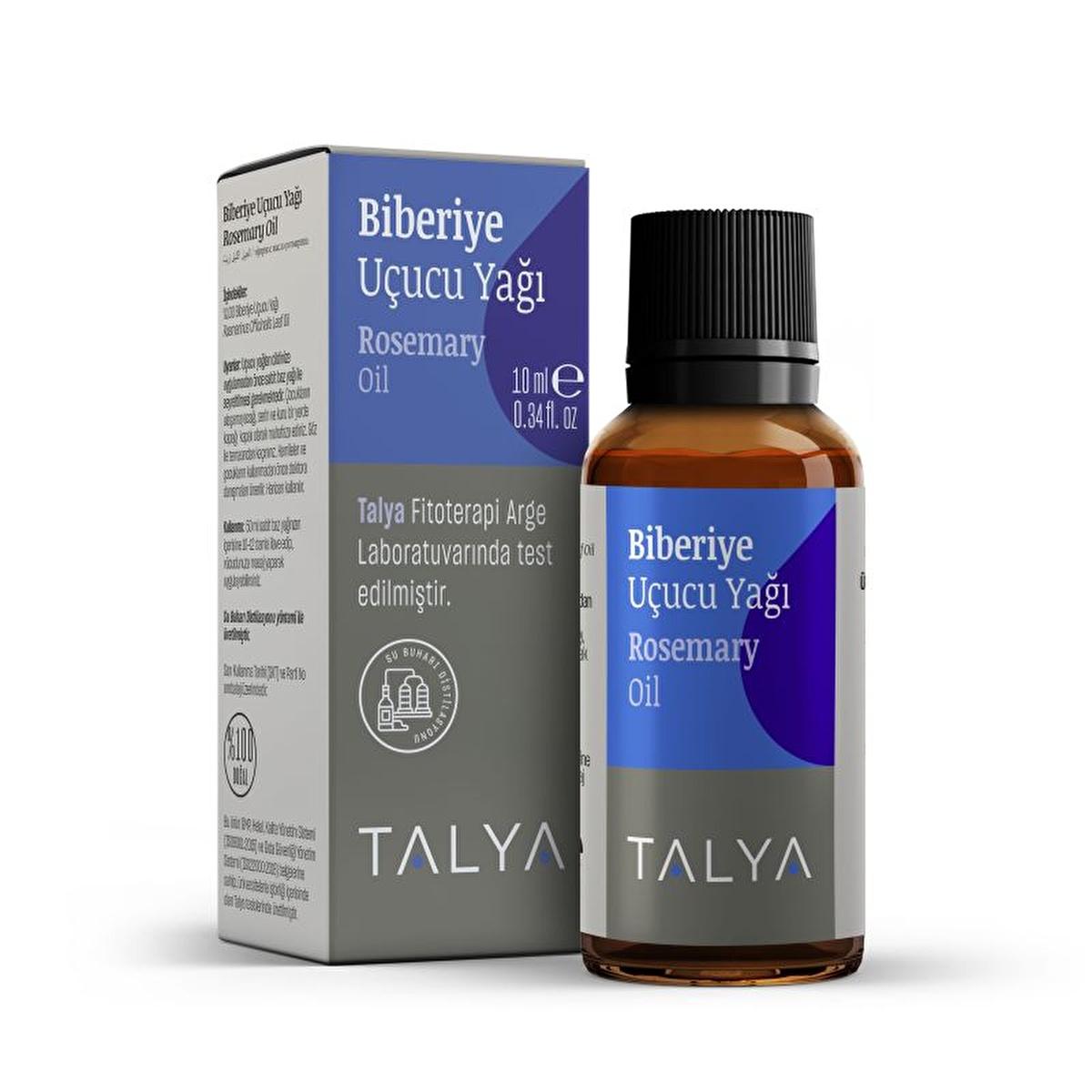 Talya Rosemary Essential Oil - 10ml Pure Biberiye Uçucu Yağı for Natural Skincare, Aromatherapy &amp; Hair Care