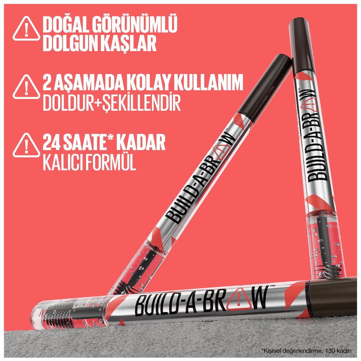 Maybelline New York Build a Brow 2-in-1 Eyebrow Pencil &amp; Gel - Long Lasting, Easy 2-Step Eyebrow Makeup Solution